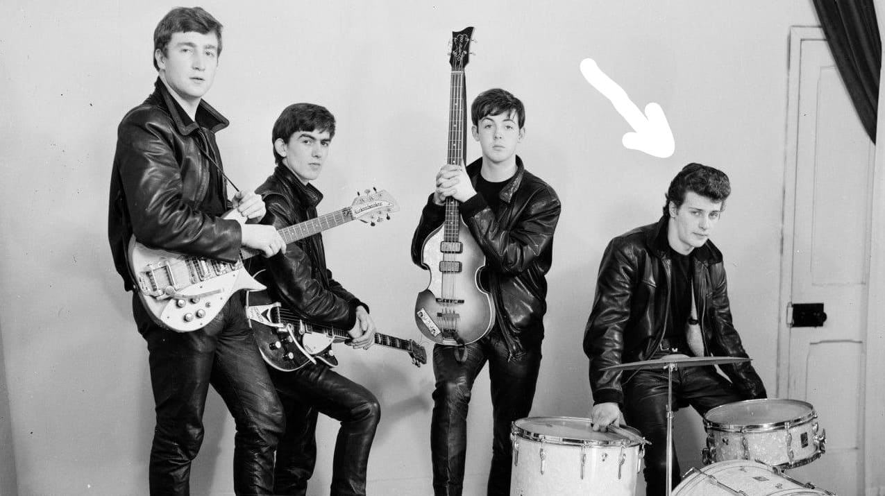 Before their legendary lineup took the world by storm, Pete Best sat behind the drum kit. Which iconic group did he originally play for?