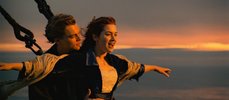 Can you spot the sweepingly romantic silhouette in this legendary disaster epic?