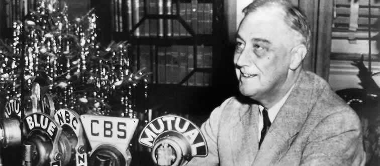 Imagine the classic glow of a mid-century screen: name the initial U.S. President to make a formal appearance on television.